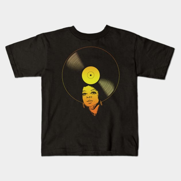 Afrovinyl (Soul) Kids T-Shirt by bronzarino